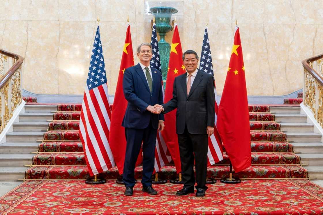 US Secretary of Treasury Scott Bessent (L) and Chinese Vice Premier He Lifeng led their respective delegations in trade talks in London US Secretary of Treasury Scott Bessent (L) and Chinese Vice Premier He Lifeng led their respective delegations in trade talks in London
