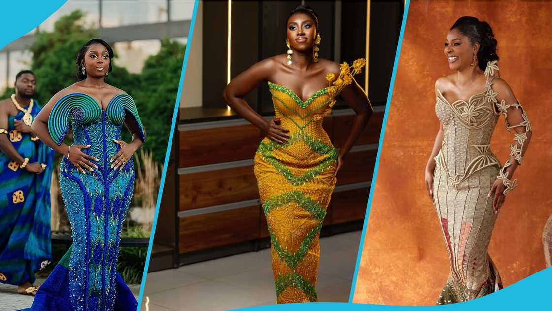 Ghanaian brides, Ghanaian fashion desigers, Groovy Thread, Kente styles of 2025, Empress Jamila, Nana Ama Royale, Bridesmaids kente styles Ghanaian brides, Ghanaian fashion desigers, Groovy Thread, Kente styles of 2025, Empress Jamila, Nana Ama Royale, Bridesmaids kente styles
