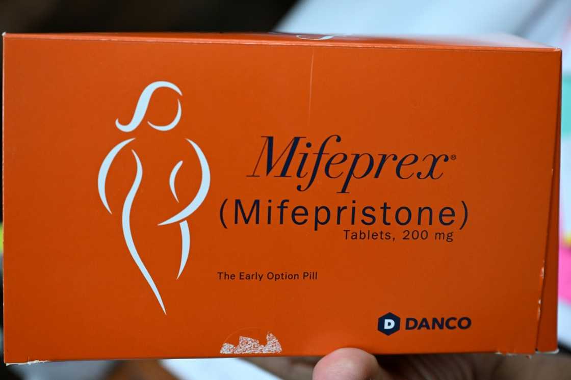 Mifepristone (Mifeprex), one of the two drugs used in a medication abortion, is displayed at a clinic in New Mexico Mifepristone (Mifeprex), one of the two drugs used in a medication abortion, is displayed at a clinic in New Mexico