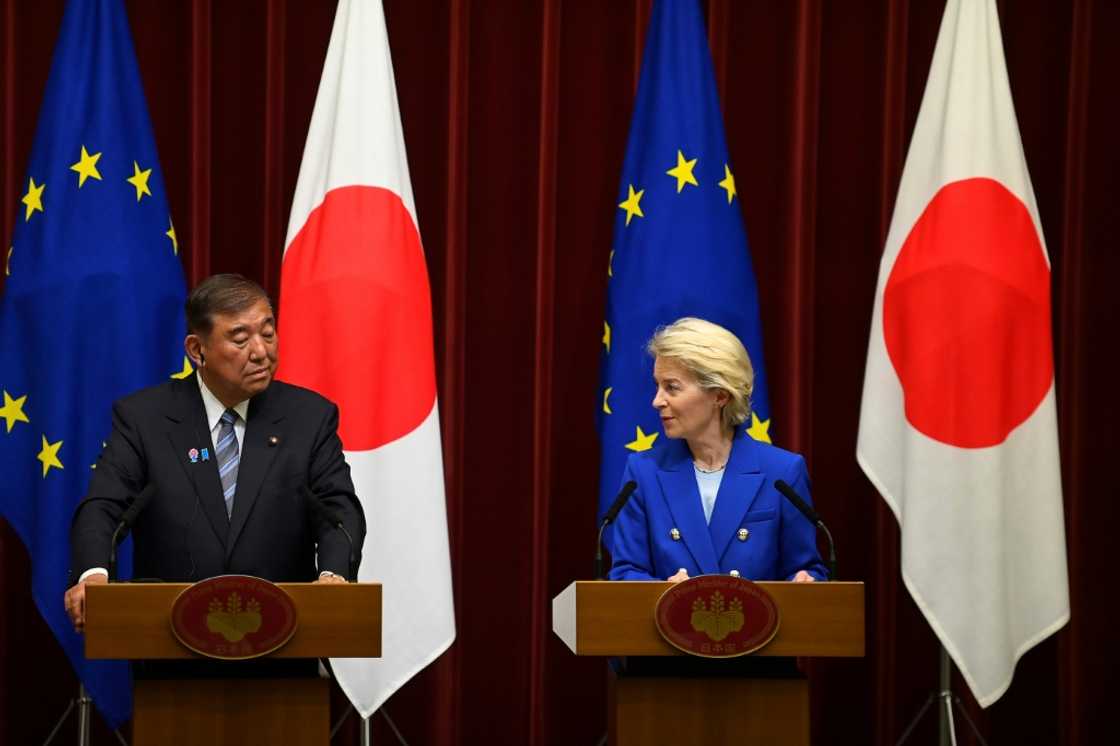 Europe and Japan represent a fifth of global GDP and a market of 600 million people, said Von der Leyen Europe and Japan represent a fifth of global GDP and a market of 600 million people, said Von der Leyen