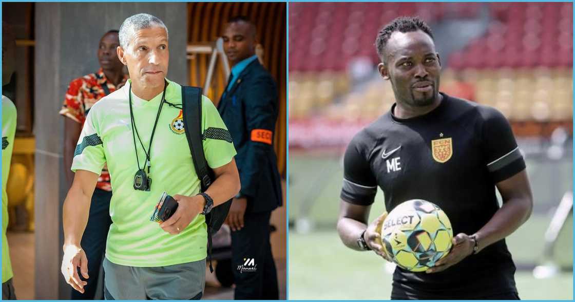 Photo f Chris Hughton and Michael Essien Photo f Chris Hughton and Michael Essien