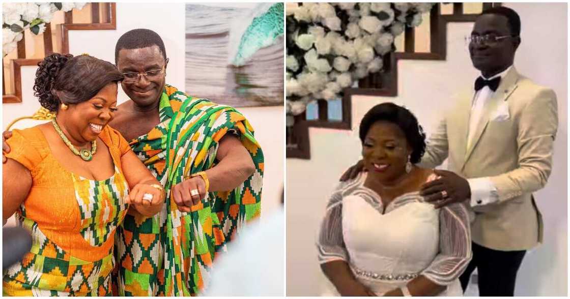 The CEO Of Vitamilk Ghana Madam Janet Dazzles In A Stunning Kente Dress For Her Traditional Wedding The CEO Of Vitamilk Ghana Madam Janet Dazzles In A Stunning Kente Dress For Her Traditional Wedding
