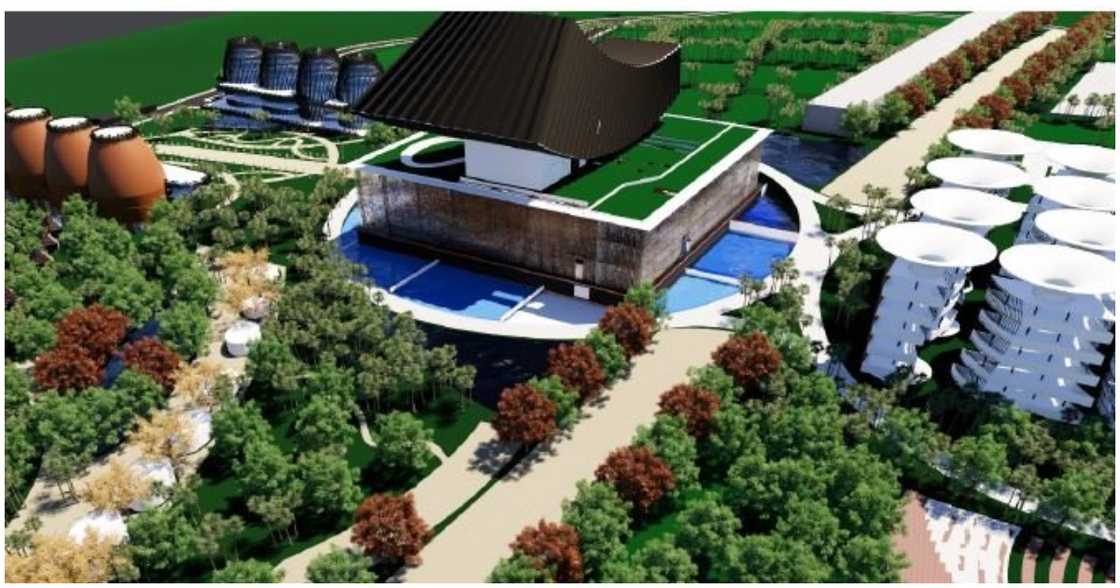 An aerial view of the museum An aerial view of the museum