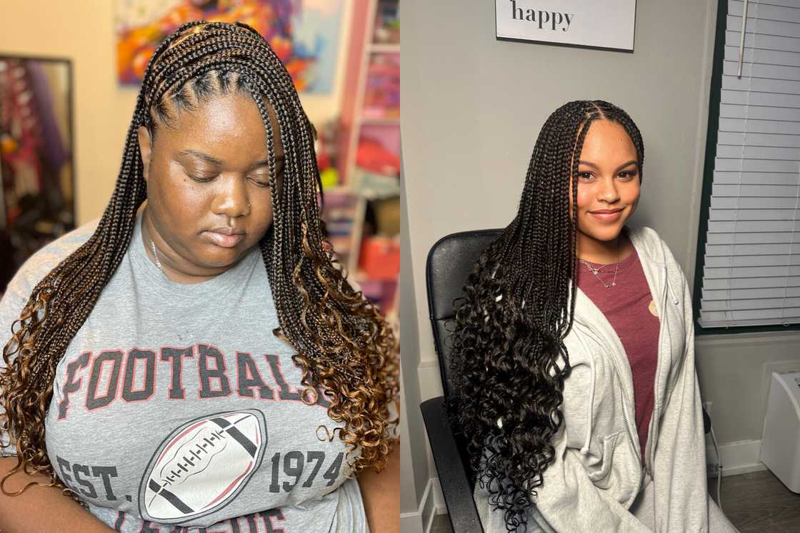 knotless braids with curls knotless braids with curls