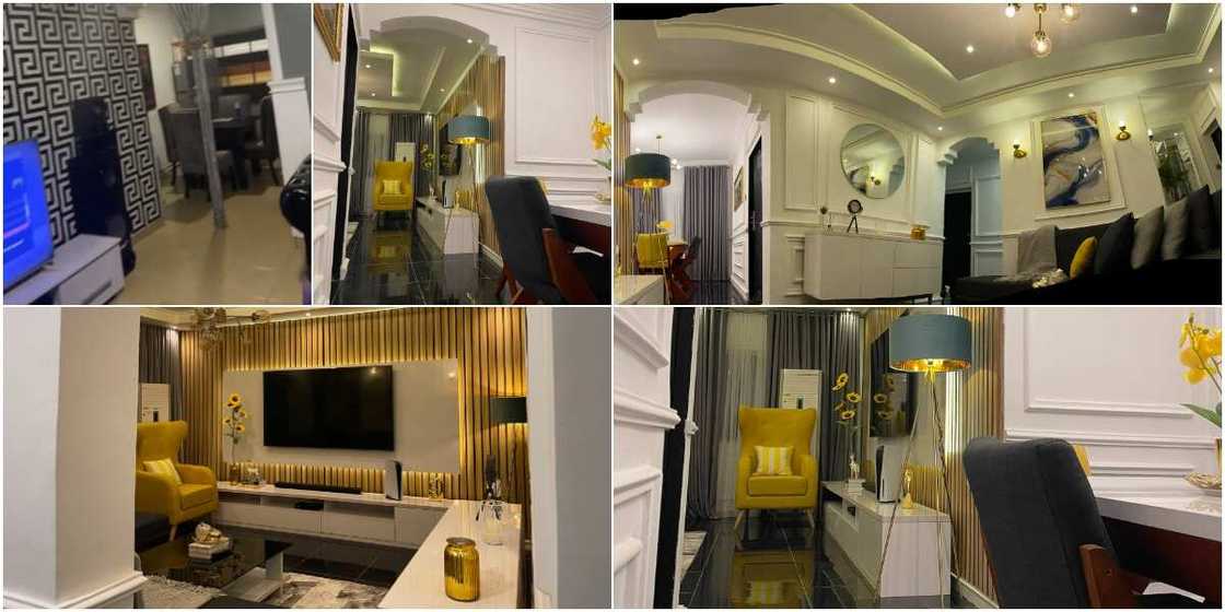 Nigerian man transforms apartment into beautiful abode, many react to adorable photos