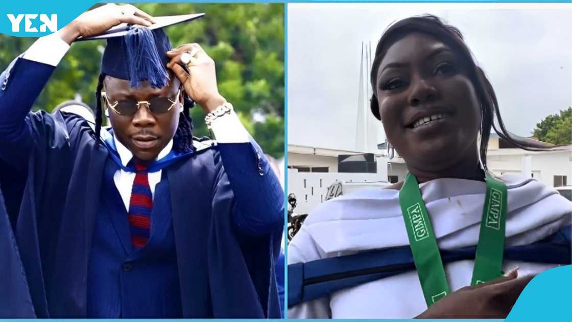 Photo of Stonebwoy and his coursemate Photo of Stonebwoy and his coursemate