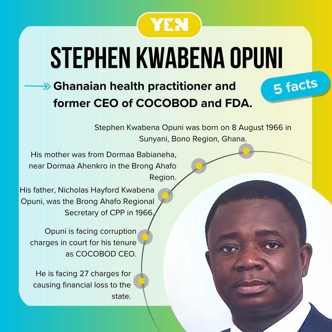 Facts about Stephen Kwabena Opuni.