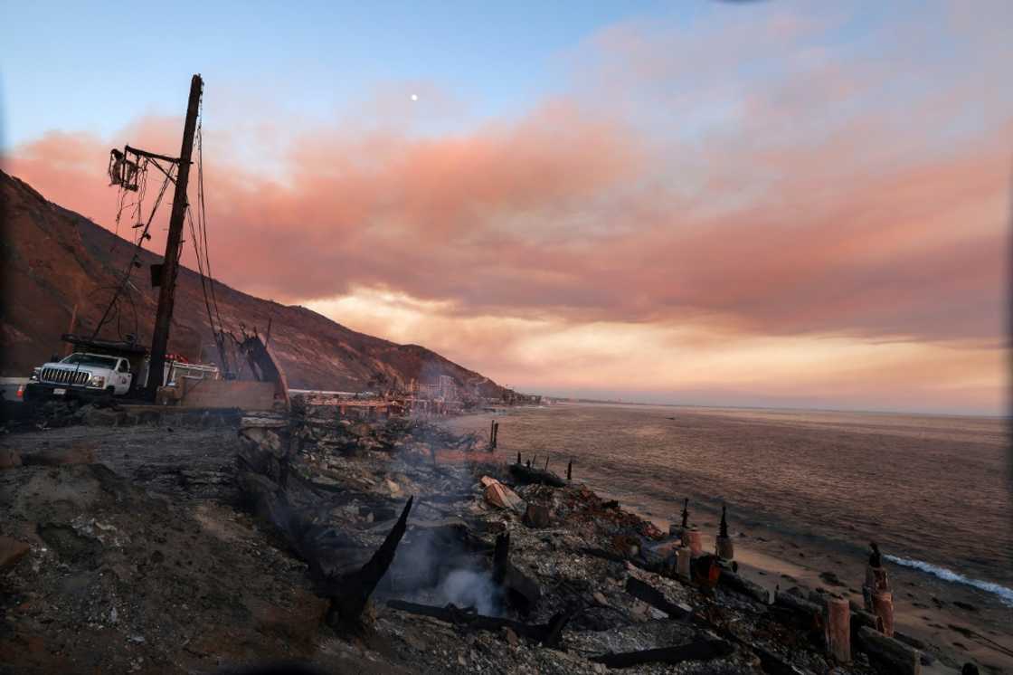 Burned-out beachfront homes destroyed by the Palisades Fire are seen along Pacific Coast Highway in Malibu, California Burned-out beachfront homes destroyed by the Palisades Fire are seen along Pacific Coast Highway in Malibu, California