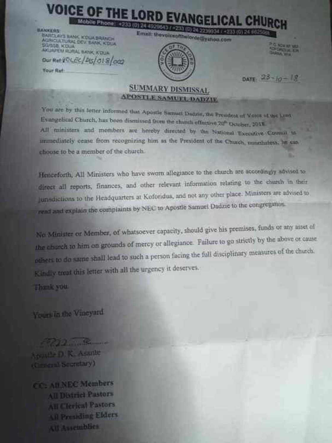 A printed letter A printed letter