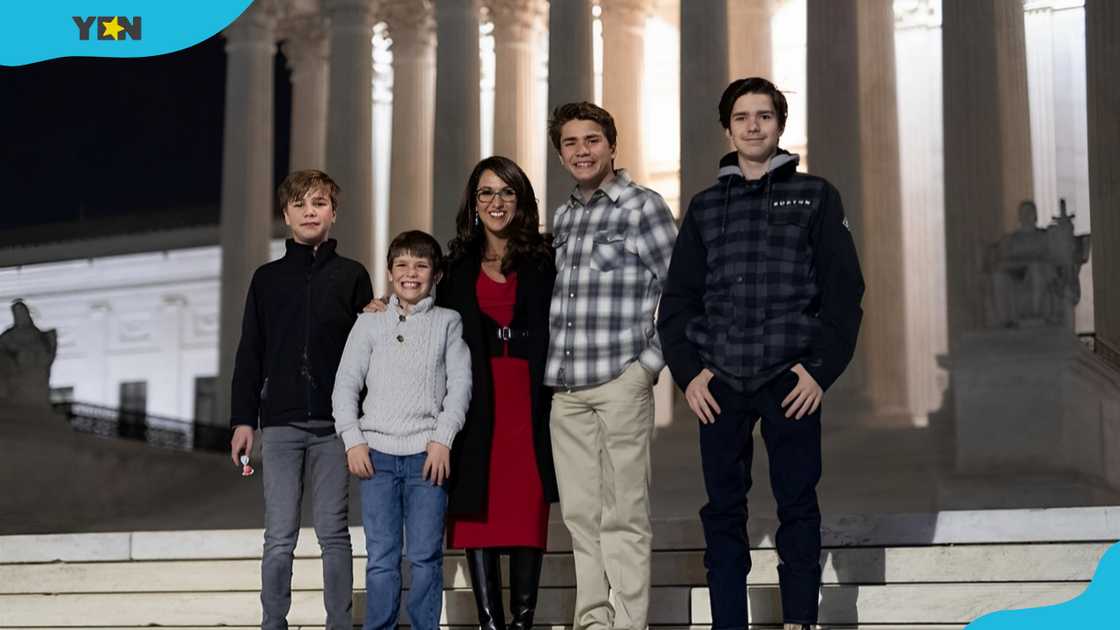 Lauren Boebert and her four sons, Tyler, Brody, Kaydon, and Roman.