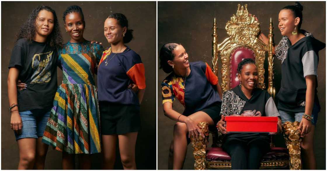 Prof Elsie Effah Kaufmann and her children. Prof Elsie Effah Kaufmann and her children.