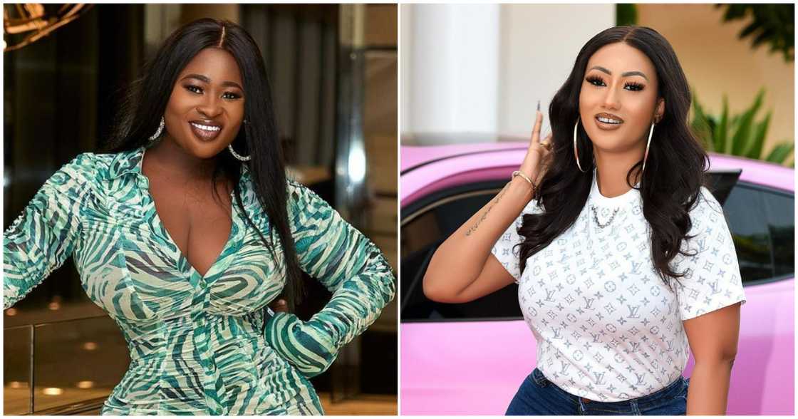 Sista Afia (left) and Hajia 4Reall (right) dazzling in pictures Sista Afia (left) and Hajia 4Reall (right) dazzling in pictures