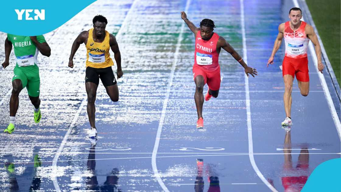 Ghana 4x100m relay team, Ghana wins bronze, 2026 Commonwealth Games, Benjamin Azamati, Joseph Paul Amoah, Abdul-Rasheed Saminu, Athletics Ghana, Commonwealth Games history, Ghana's relay race medal drought, Ghana sprint relay success.