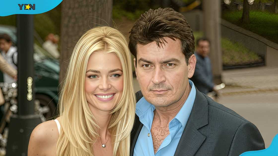 Denise Richards and Charlie Sheen at the Tavern on the Green in New York City. Denise Richards and Charlie Sheen at the Tavern on the Green in New York City.