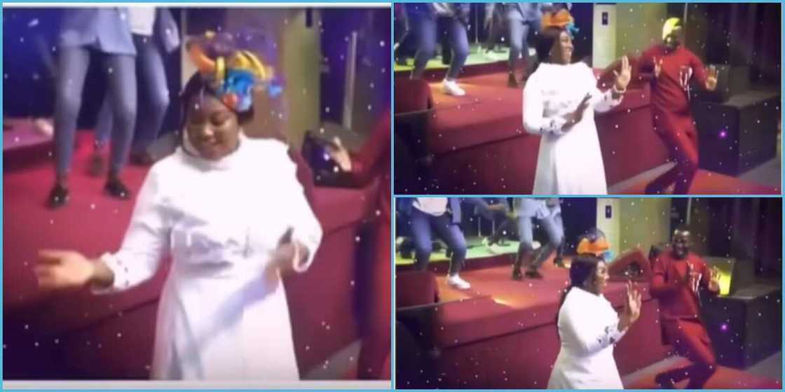 Pastor Elvis Agyemang’s wife hits the dance floor and goes down low in church Pastor Elvis Agyemang’s wife hits the dance floor and goes down low in church