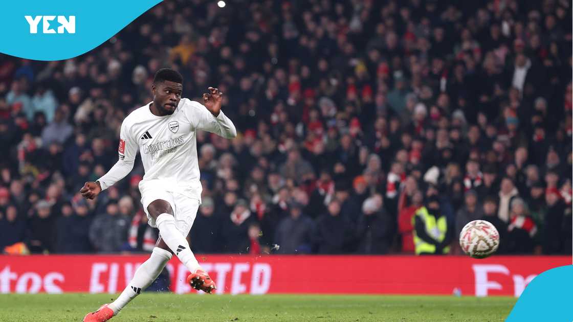 Thomas Partey was greeted with boos with every touch of the ball during Arsenal's FA Cup clash with Manchester United. Thomas Partey was greeted with boos with every touch of the ball during Arsenal's FA Cup clash with Manchester United.