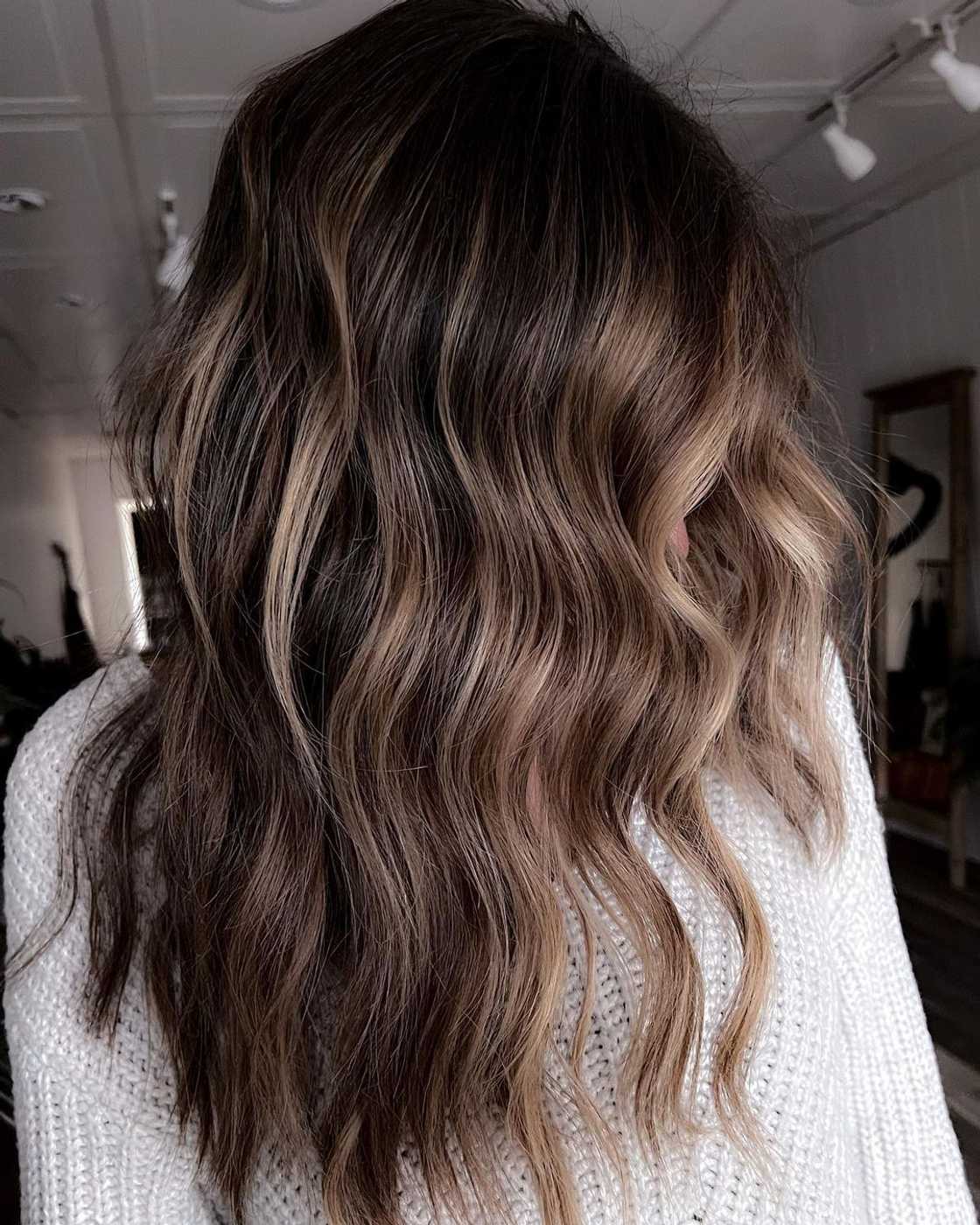 brown hair with blonde highlights