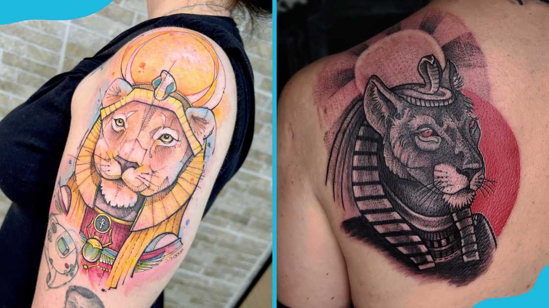 Egyptian goddess Sekhmet's tattoo Egyptian goddess Sekhmet's tattoo
