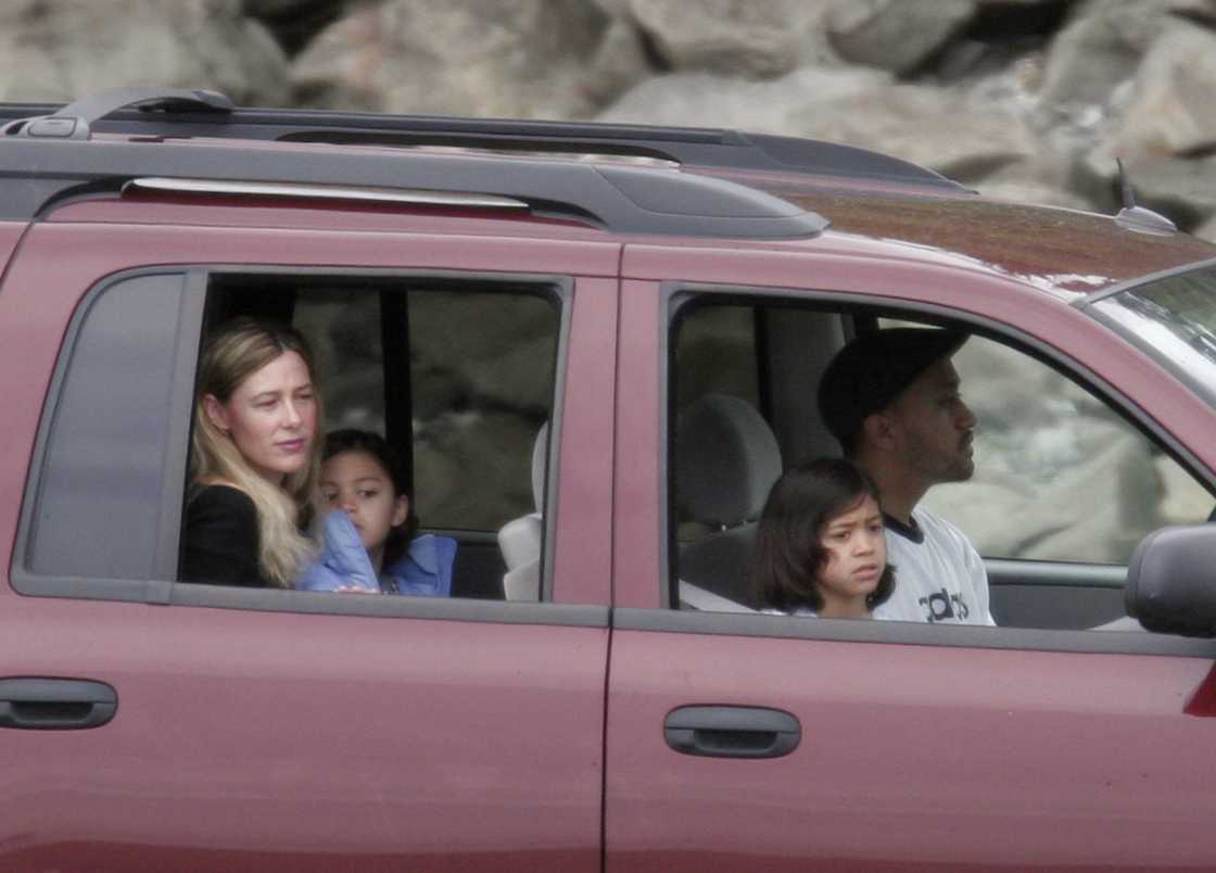 Mary Letourneau, her fiance Vili Fualaau, and their two children drive along the beach Mary Letourneau, her fiance Vili Fualaau, and their two children drive along the beach