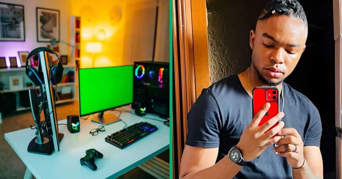 A Tembisa man shared a TikTok video of his Sunday gaming at his place.