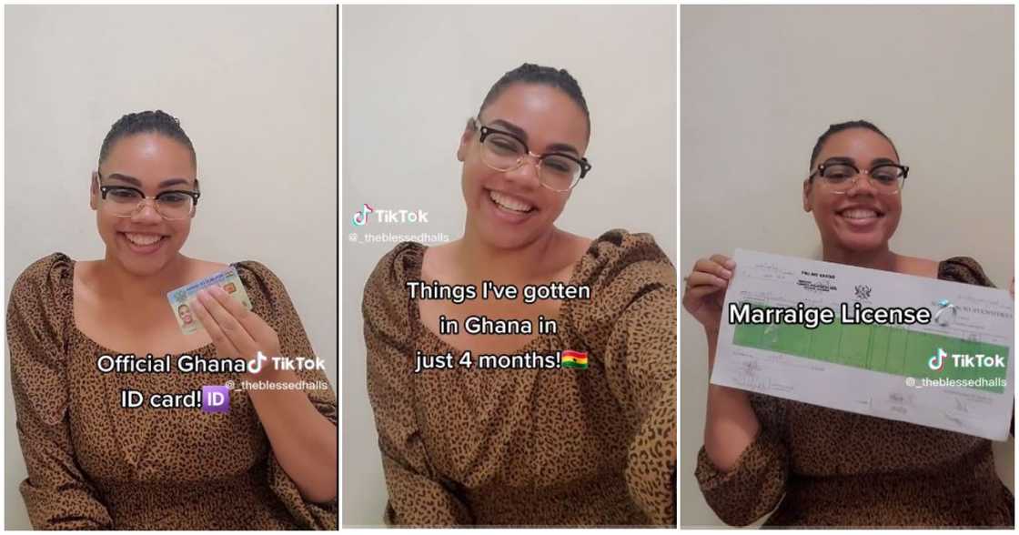 An African-American woman flaunts things she acquired after four months in Ghana An African-American woman flaunts things she acquired after four months in Ghana