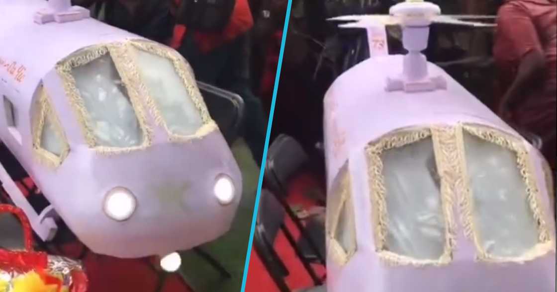 Photos of helicopter-designed coffin. Photos of helicopter-designed coffin.