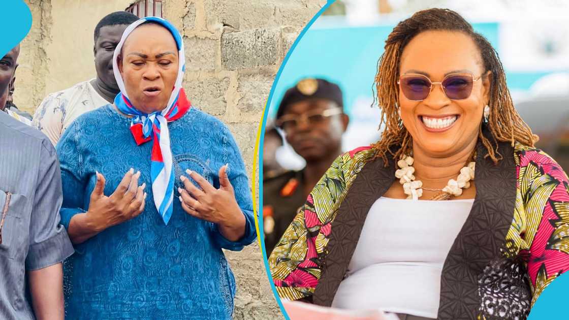 Hawa Koomson Sells Watermelon In Kasoa During Campaign Hawa Koomson Sells Watermelon In Kasoa During Campaign