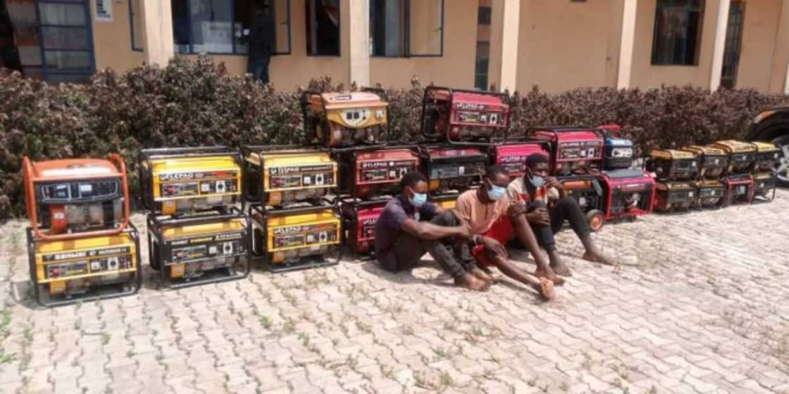 To mark his 26th birthday: Reactions as 26-year-old Nigerian Man Steals 26 Generators, Photo Goes Viral To mark his 26th birthday: Reactions as 26-year-old Nigerian Man Steals 26 Generators, Photo Goes Viral