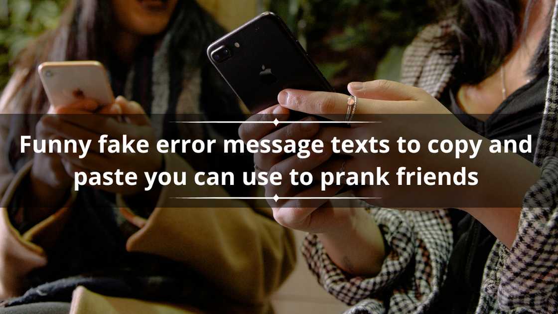 Funny fake error message texts to copy and paste