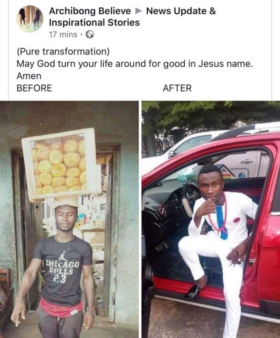 From 'bofrot' seller to business owner; determined young man inspires with grass to grace story From 'bofrot' seller to business owner; determined young man inspires with grass to grace story