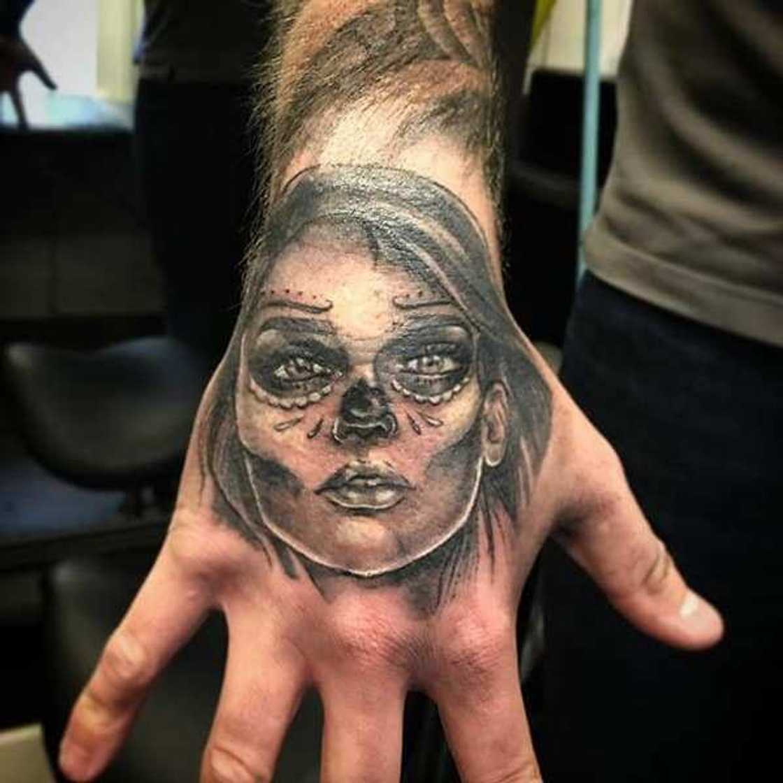 skeleton hand tattoo