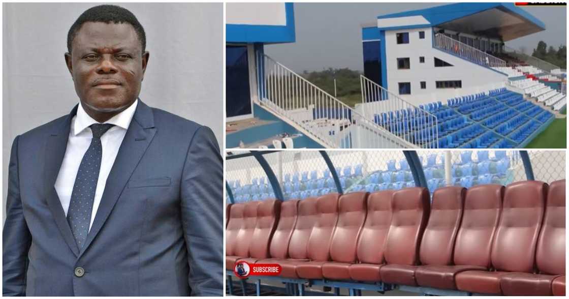 A Ghanaian millionaire owns an ultramodern stadium in Ghana A Ghanaian millionaire owns an ultramodern stadium in Ghana