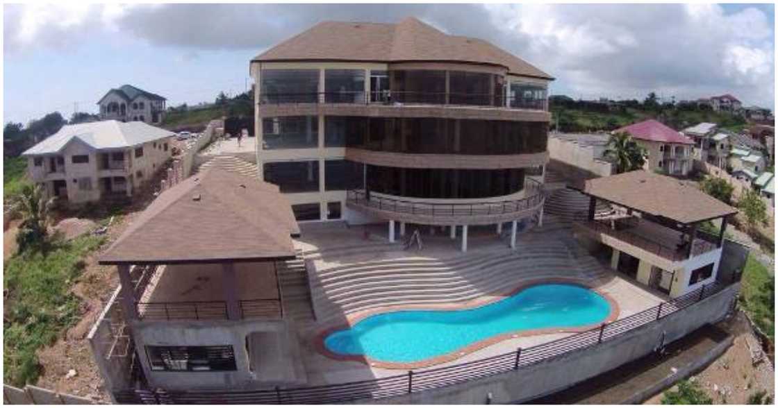 An aerial view of Asamoah Gyan's mansion An aerial view of Asamoah Gyan's mansion