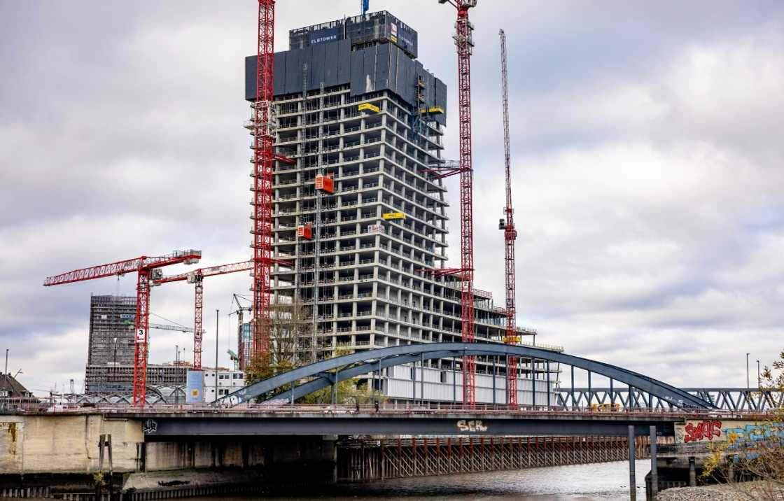 Construction of Signa's Elbtower in Hamburg was suspended in October Construction of Signa's Elbtower in Hamburg was suspended in October