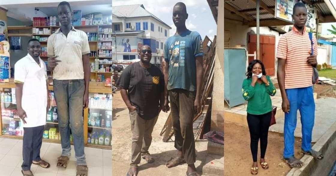 Ghanaians react to photos of young man being touted at Ghana's tallest man Ghanaians react to photos of young man being touted at Ghana's tallest man