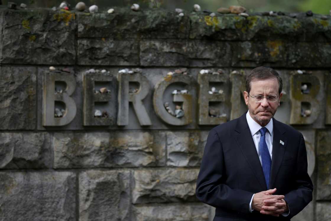 Israel's President Isaac Herzog recounted his father's visit to the camp Israel's President Isaac Herzog recounted his father's visit to the camp