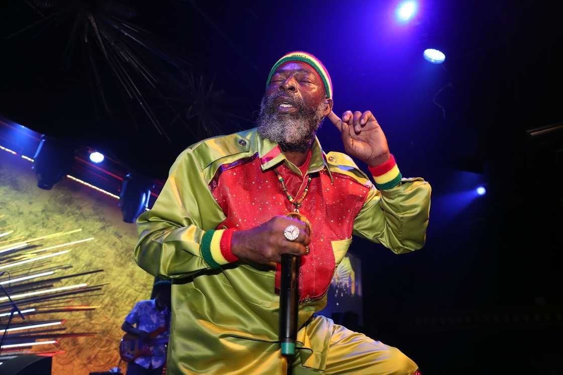 Capleton performs on stage