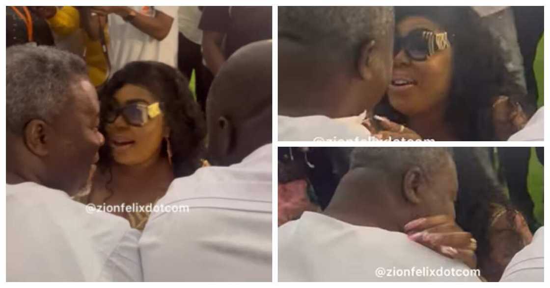 Afia Schwarzenegger and Dr Kweku Oteng in a lovely exchange at Brother Sammy album launch Afia Schwarzenegger and Dr Kweku Oteng in a lovely exchange at Brother Sammy album launch