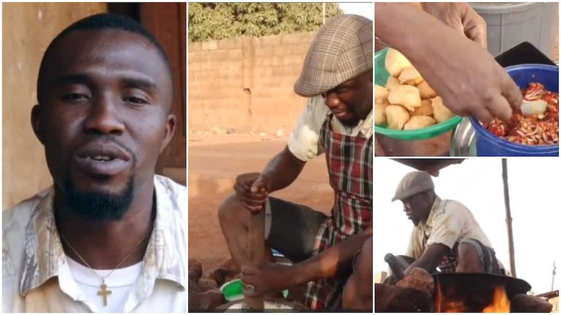 Nigerian graduate Justice turn to akara frying business after 3 years of unemployment Nigerian graduate Justice turn to akara frying business after 3 years of unemployment