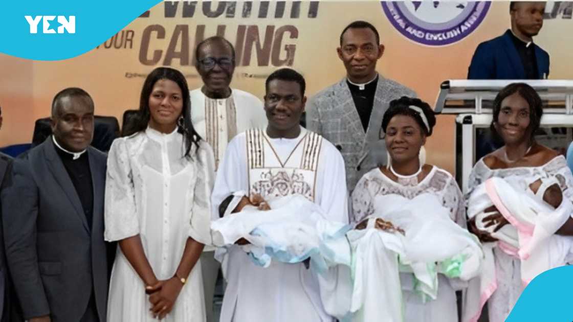 Mr and Mrs Armah, Childlesss couple, Ghanaian couple, Triplets, Married with triplets, Church of Pentecost, Childless couple give birth. Mr and Mrs Armah, Childlesss couple, Ghanaian couple, Triplets, Married with triplets, Church of Pentecost, Childless couple give birth.