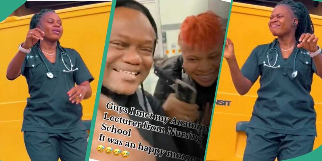 Nigerian nurse excited to see her lecturer in UK Nigerian nurse excited to see her lecturer in UK