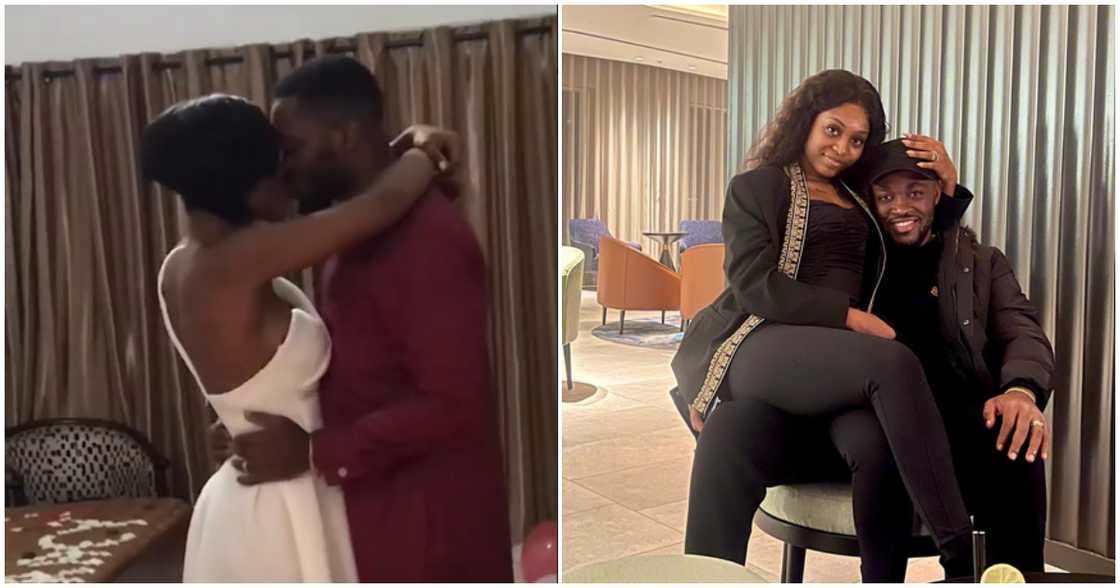 Kennedy Osei and Tracy Osei hugging Kennedy Osei and Tracy Osei hugging