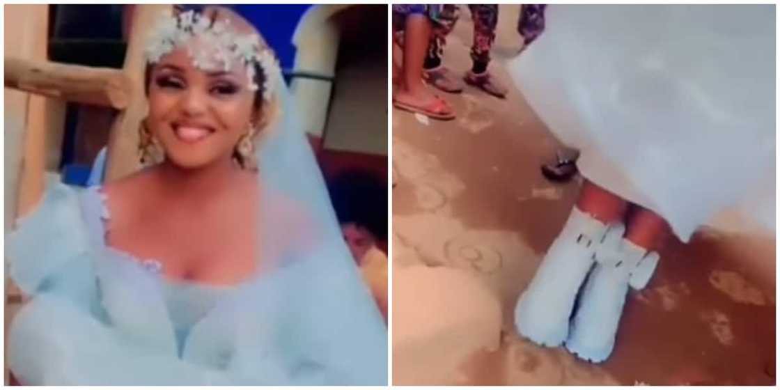 Photos of a bride and her white sneakers. Photos of a bride and her white sneakers.