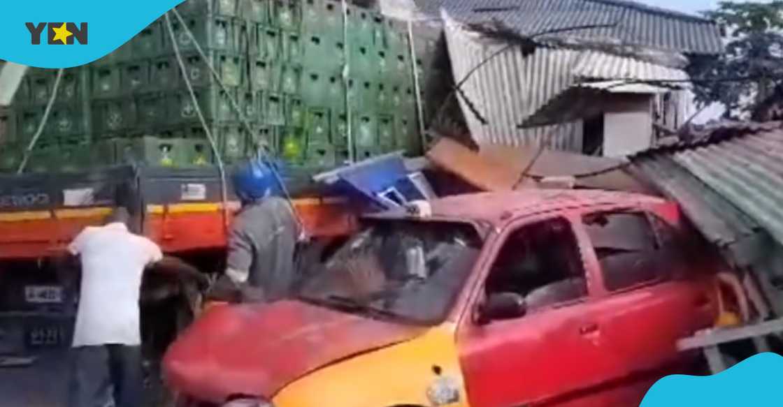 Heavy Truck Crashes Into NPP Party Office At La After Brakes Fail, One Person Confirmed Dead