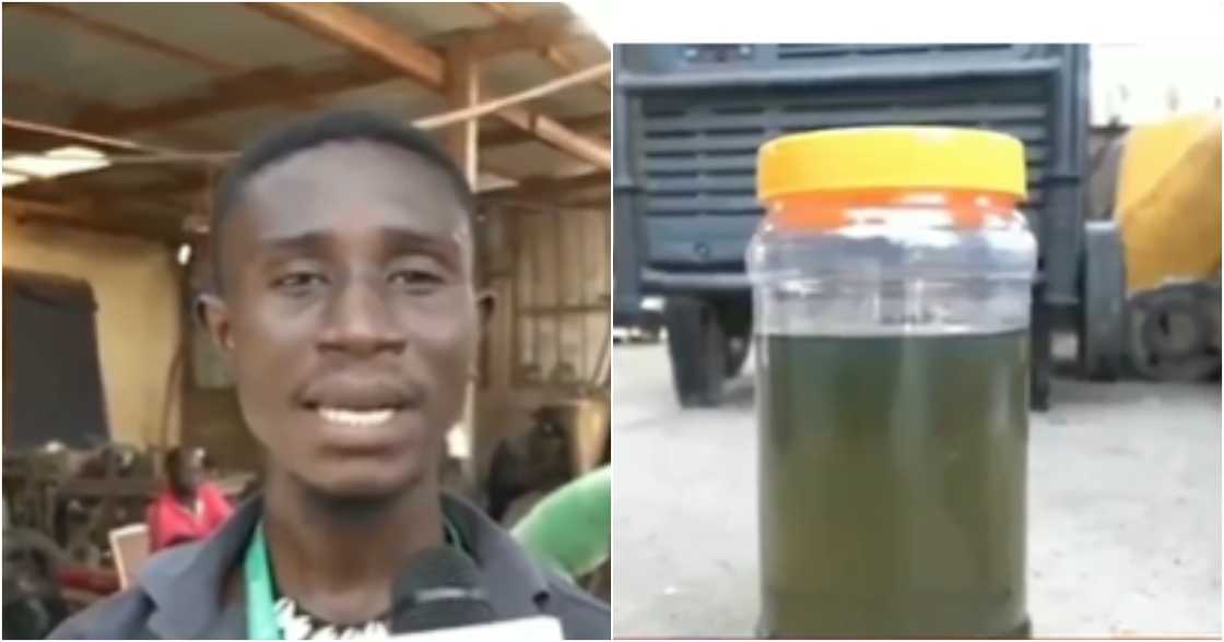 KNUST student turns plastics bottles into fuel KNUST student turns plastics bottles into fuel