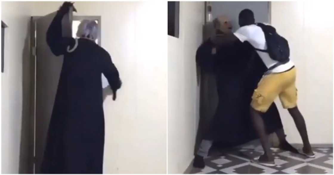 Man scares the daylight out of his victim Man scares the daylight out of his victim