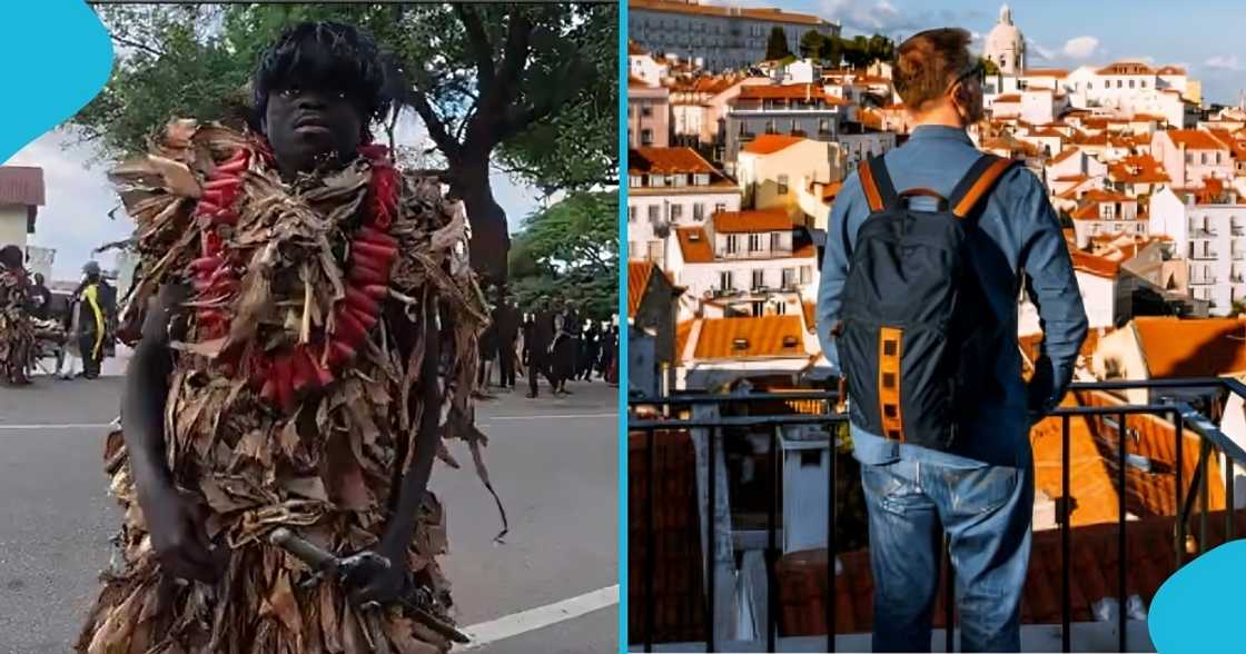 traditional executioner, asantehemaa funeral, British man, tourist, funeral rites, ghana, manhyia palace traditional executioner, asantehemaa funeral, British man, tourist, funeral rites, ghana, manhyia palace