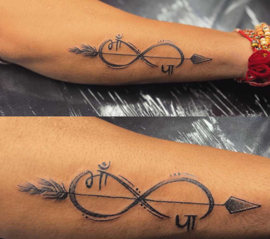 Infinity arrow tattoo