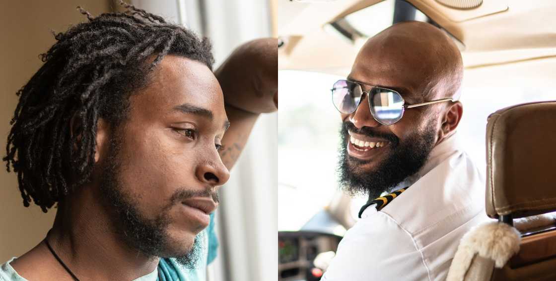 Pilot and sad man Pilot and sad man