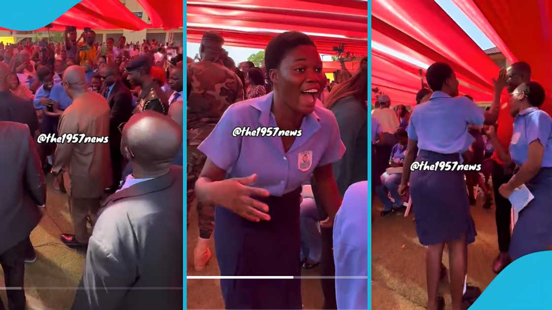 High school student, High school student shakes President Mahama's hands, President John Mahama, Ghana, NDC, NPP High school student, High school student shakes President Mahama's hands, President John Mahama, Ghana, NDC, NPP